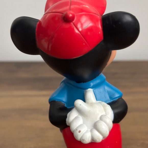 VINTAGE Disne MICKEY MOUSE Toy Figure Hard Plastic Bath Cake Topper Collectible - Picture 6 of 10